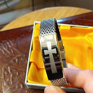 Brand New Men's Stainless Steel Silver and Black Bracelet.